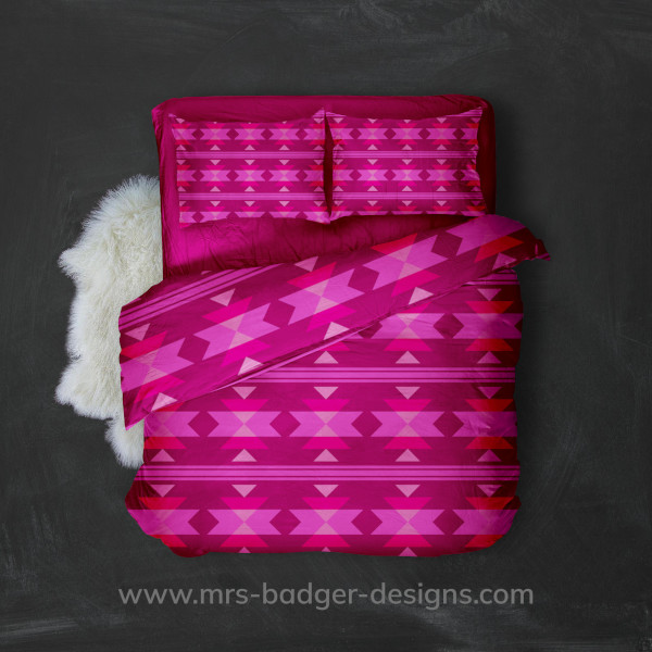 hot pink bedding set