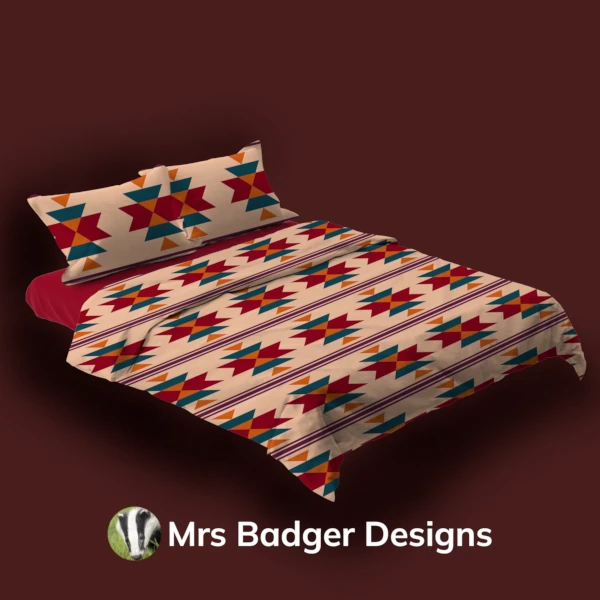 Aztec style comforter comforter pillows aztec maroon customizable
