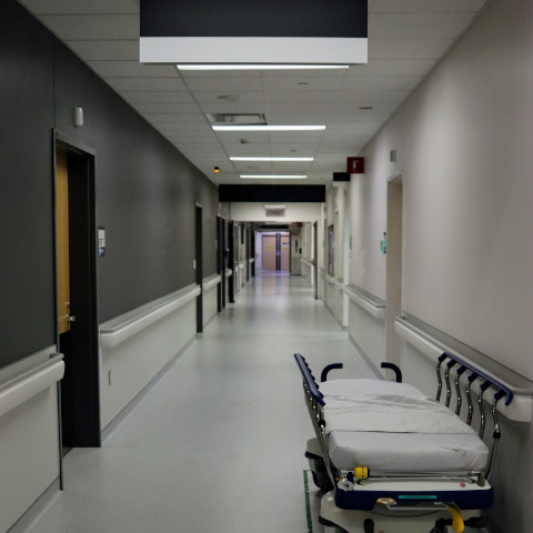 hospital corridor with no art
