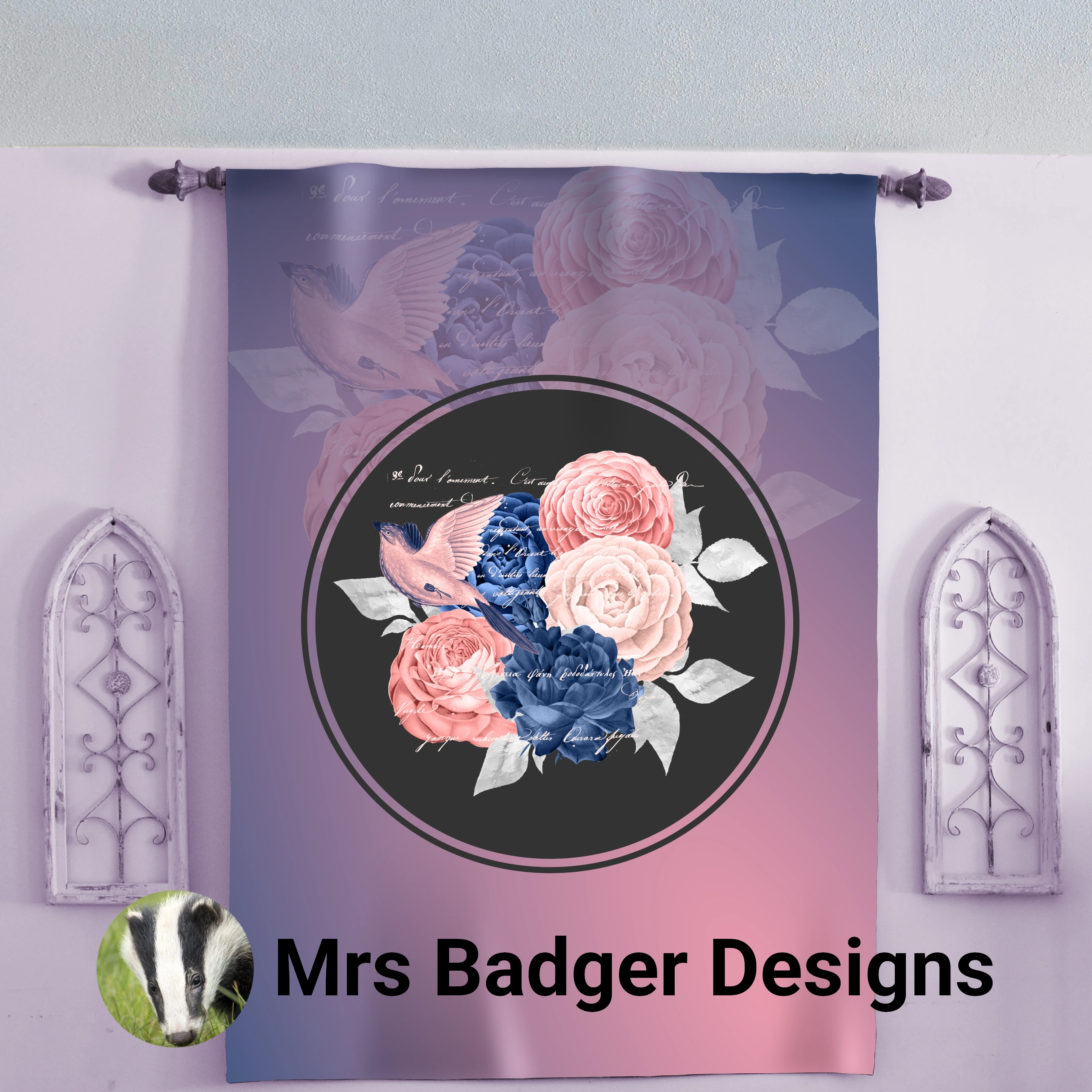 tapestry natural element flowers