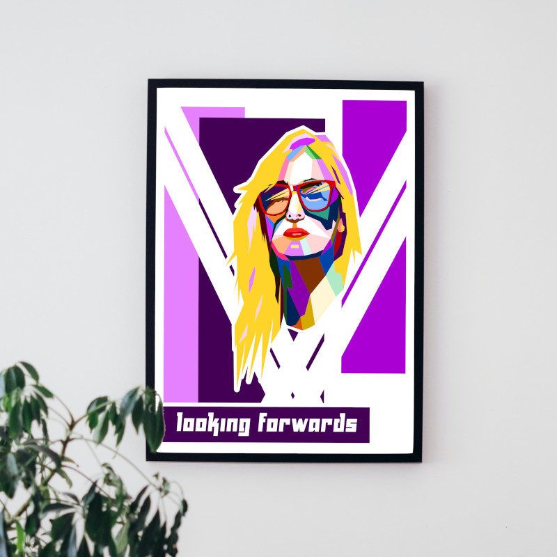 calming and relaxing wpap art in a modern urban office