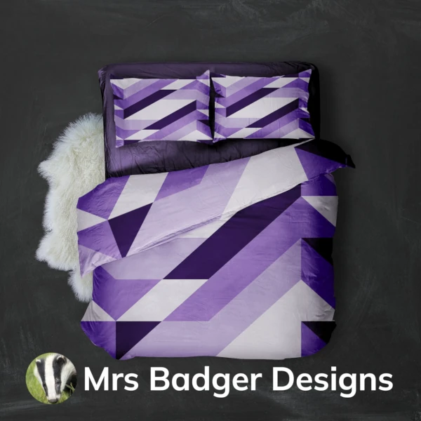 shower purple curtain geometric mountains design mrs badger designs