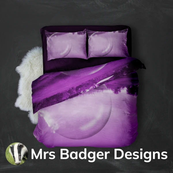 bedding contemporary art crystal ball thailand purple 