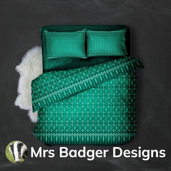 bedding black red thai silk pattern design mrs badger designs
