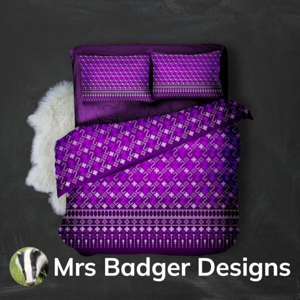 bedding black red thai silk pattern design mrs badger designs