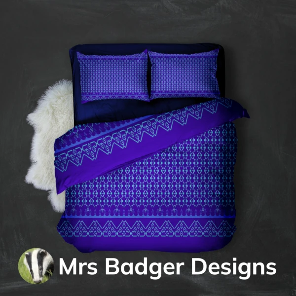 bedding thai blue silk pattern design mrs badger designs