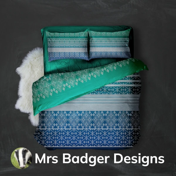 bedding green thai silk pattern design mrs badger designs