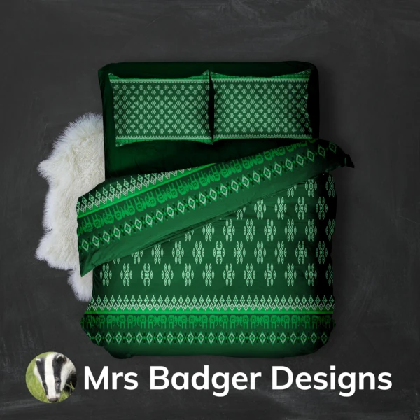 bedding green thai silk pattern design mrs badger designs