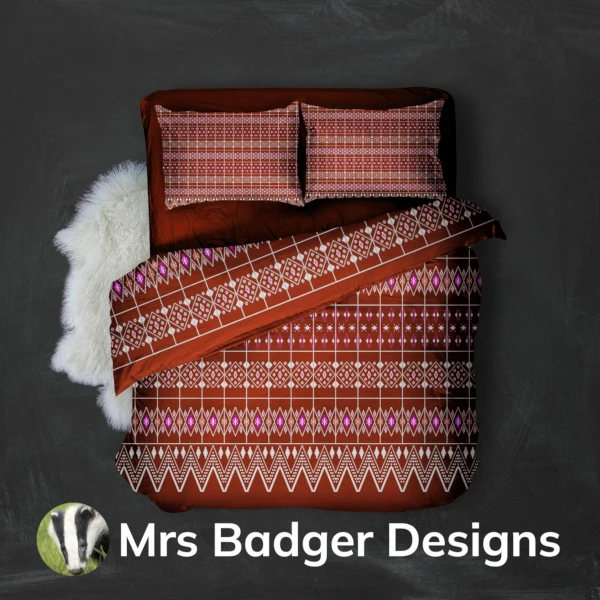 bedding teracotta thai silk pattern designmrs badger designs