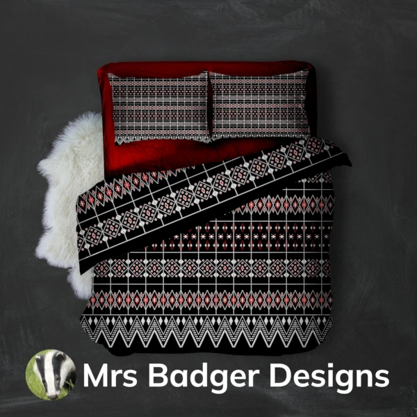 bedding white thai silk pattern designmrs badger designs