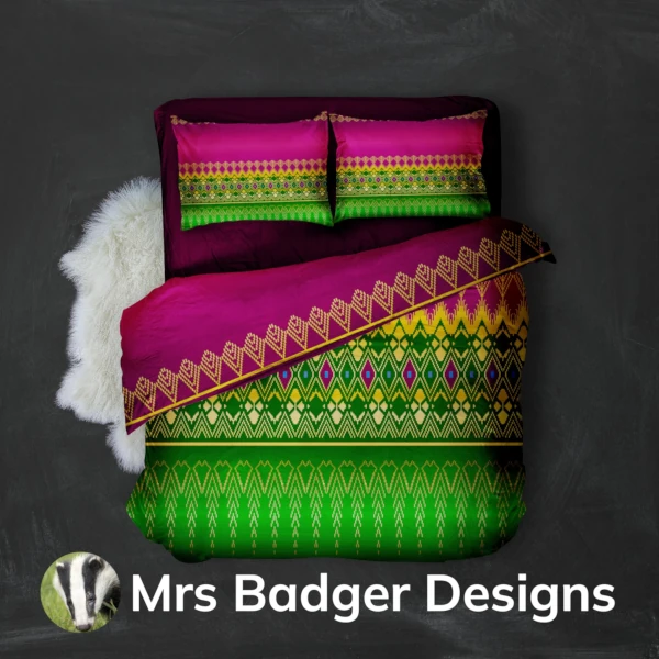 bedding pink thai silk pattern design mrs badger designs