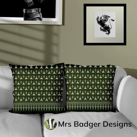 bedding thai dark green silk pattern design mrs badger designs