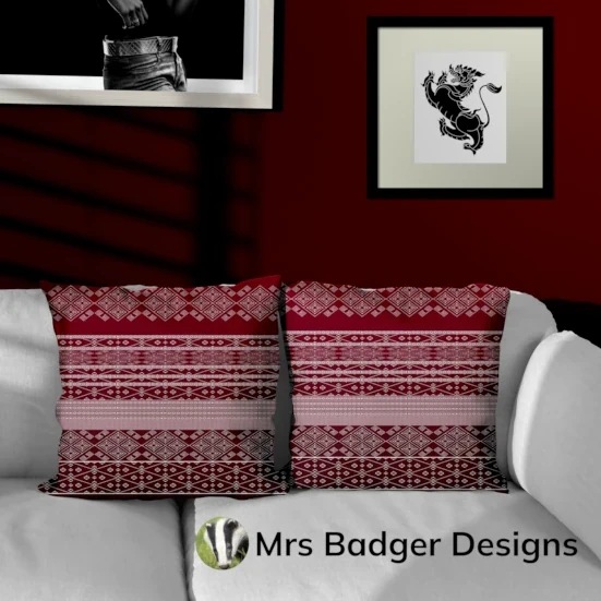 bedding red thai silk pattern design mrs badger designs