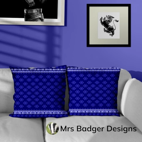 Thai silk elephant design comforter from mrs badger designs