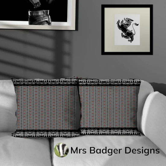 bedding nlack silver thai silk pattern designmrs badger designs