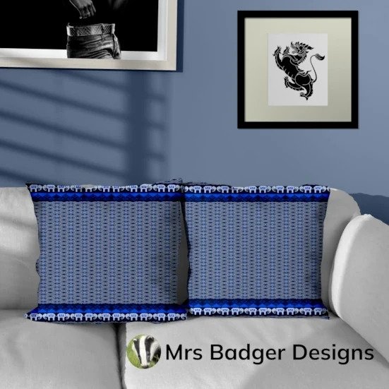 bedding blue thai silk pattern designmrs badger designs
