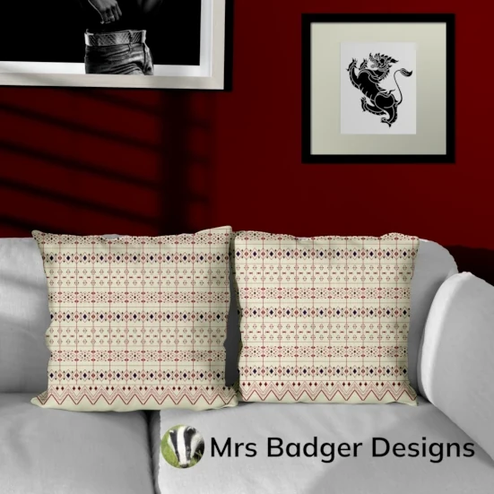 bedding red thai silk pattern designmrs badger designs