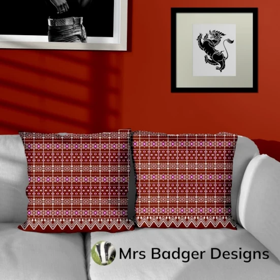 bedding teracotta thai silk pattern designmrs badger designs
