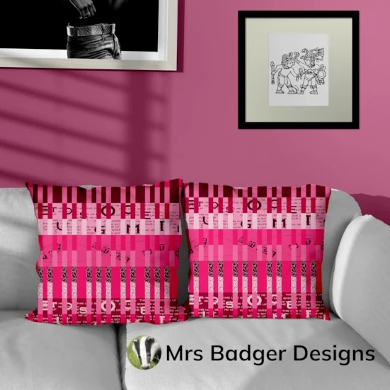 shower pink curtain geometric design mrs badger designs