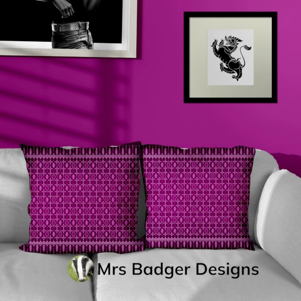 bedding black red thai silk pattern design mrs badger designs