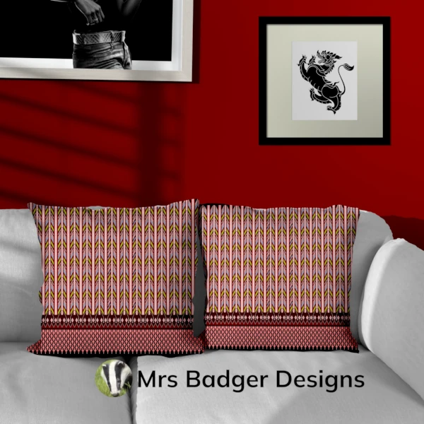 bedding black red thai silk pattern design mrs badger designs