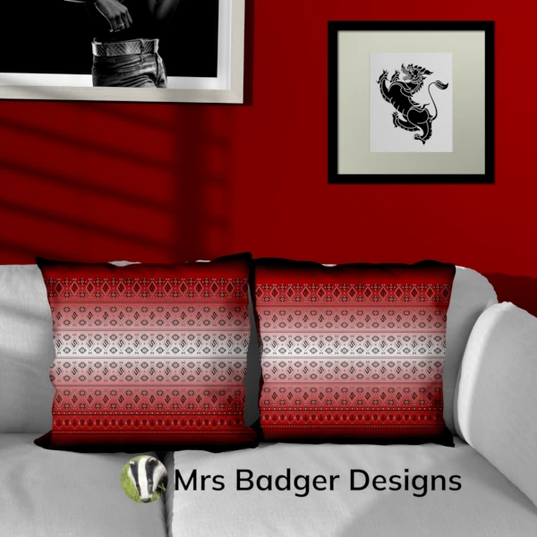 bedding red hook thai silk pattern design mrs badger designs