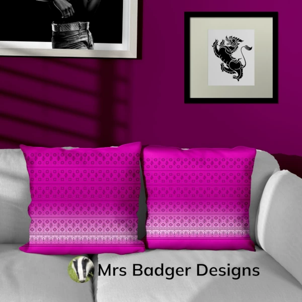 bedding rose hook thai silk pattern design mrs badger designs