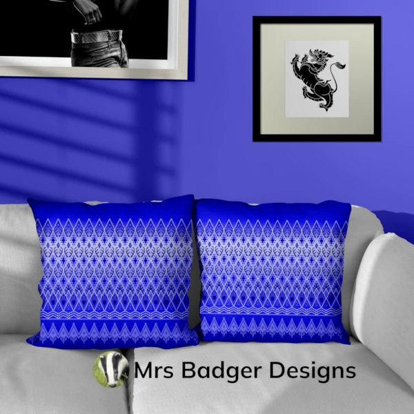 bedding blue deer thai silk pattern design mrs badger designs