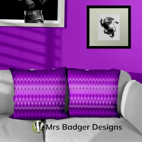 bedding purple deer thai silk pattern design mrs badger designs