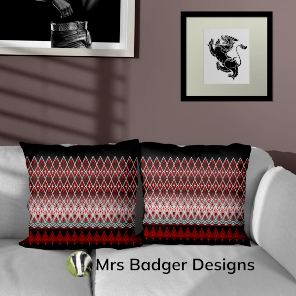 bedding red deer thai silk pattern design mrs badger designs