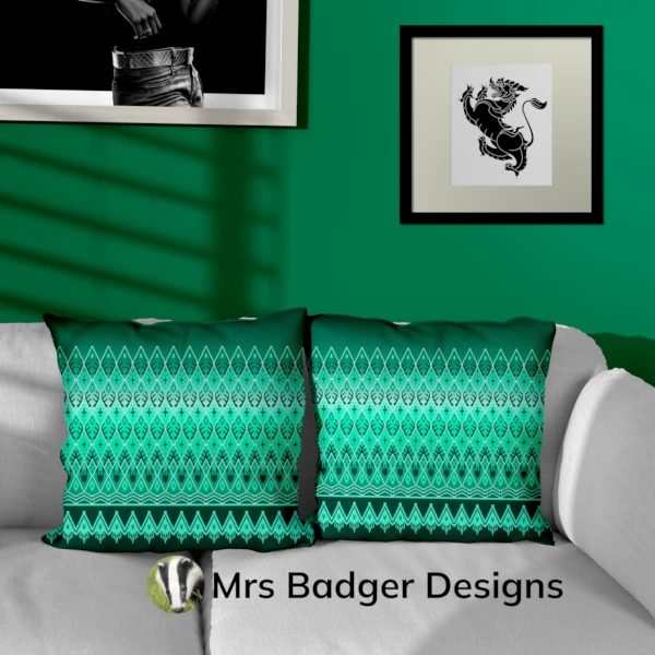 bedding teal deer thai silk pattern design mrs badger designs