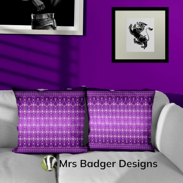bedding fishing purple thai silk pattern design mrs badger designs