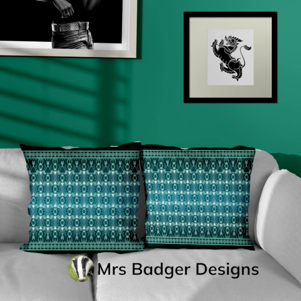 bedding fishing teal thai silk pattern design mrs badger designs