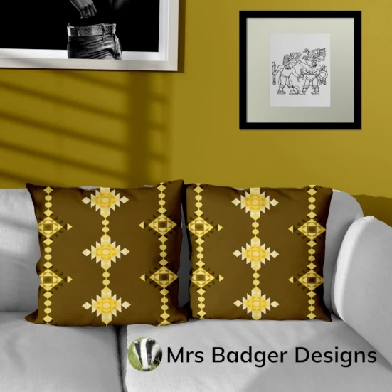 bedding yellow geometric windchimes design mrs badger designs