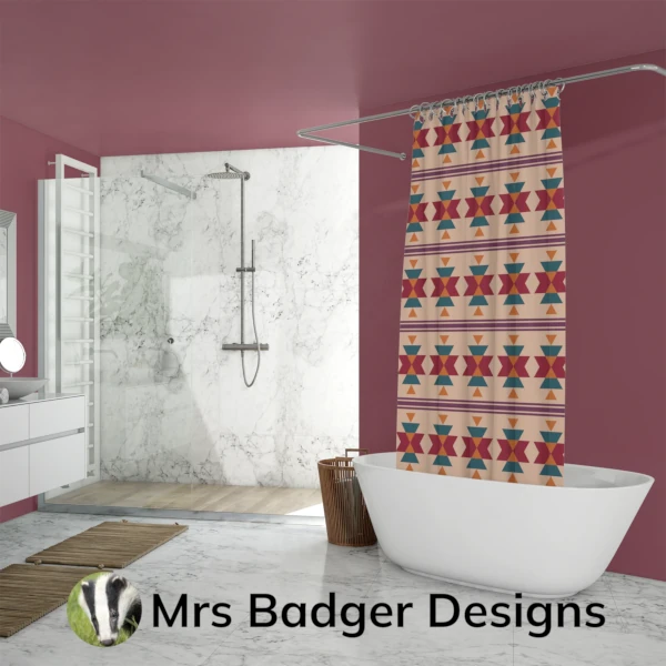 bedding aztec maroon geometric design mrs badger designs