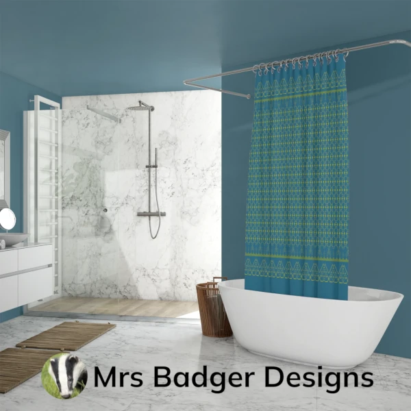 shower curtain thai green silk pattern design mrs badger designs