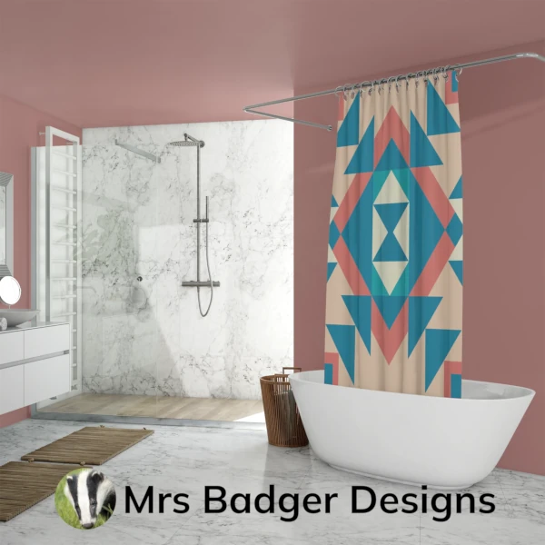 bedding earth green brown geometric hourglass design mrs badger designs