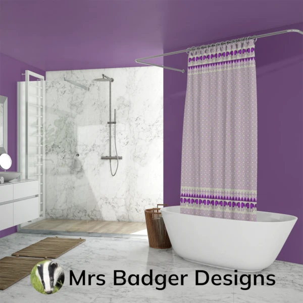 shower curtain beige thai silk pattern designmrs badger designs
