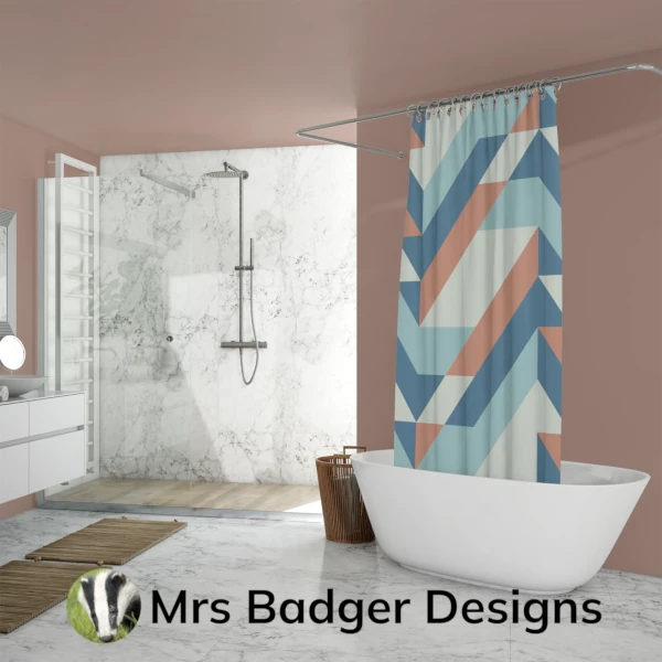 bedding geometric green brown earth mountains design mrs badger designs