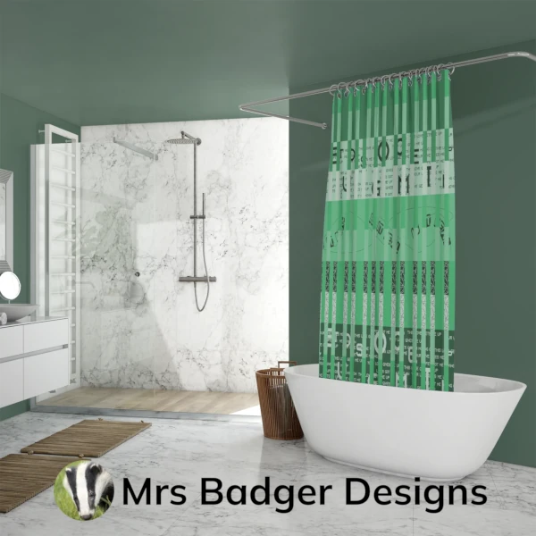 bedding green geometric design mrs badger designs