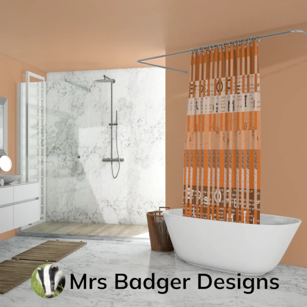 bedding orange geometric design mrs badger designs