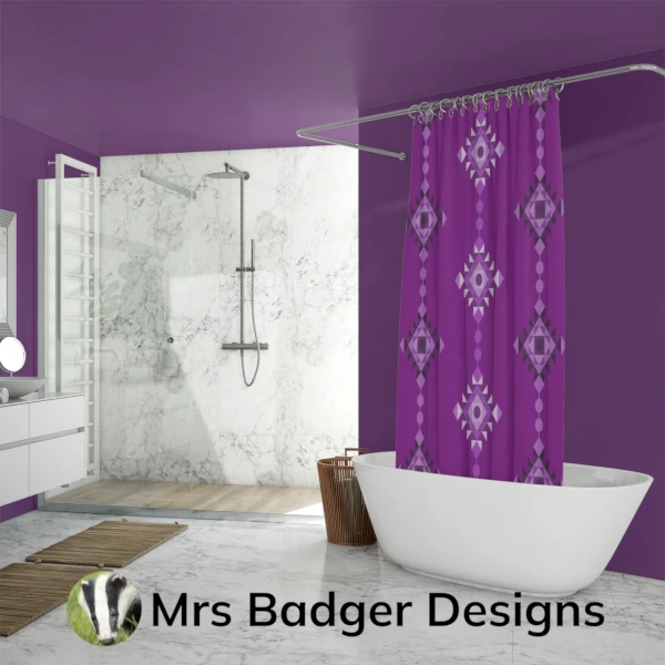 bedding purple geometric windchimes design mrs badger designs