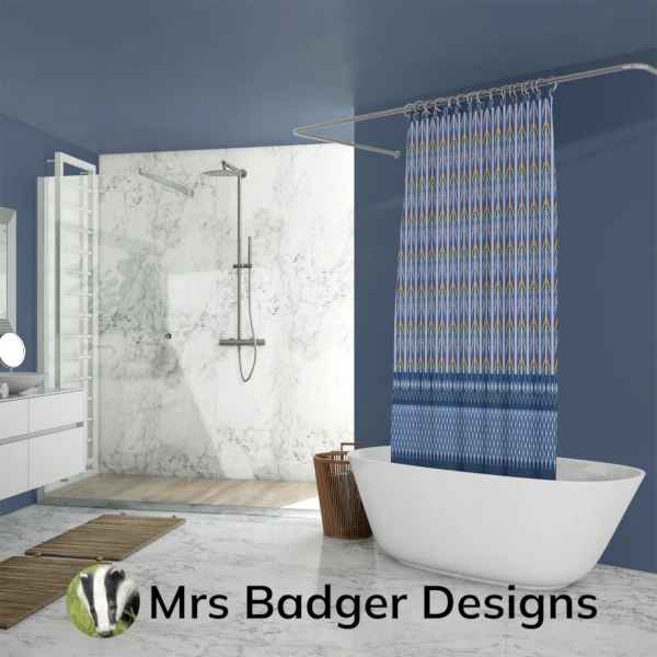 shower curtain black red thai silk pattern design mrs badger designs