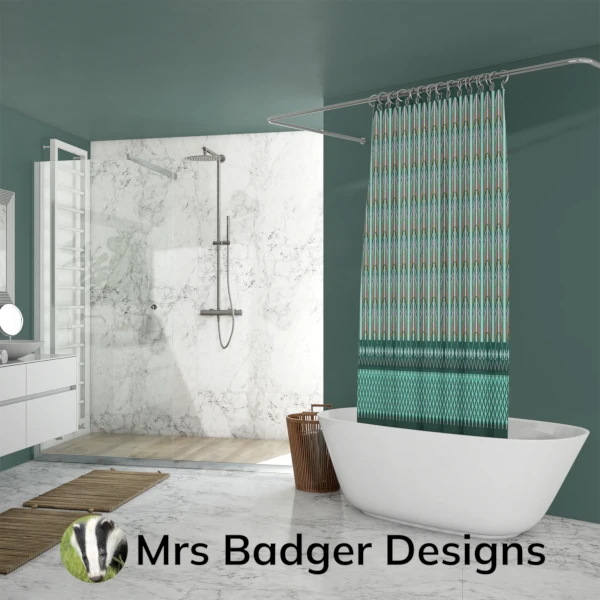 shower curtain black red thai silk pattern design mrs badger designs
