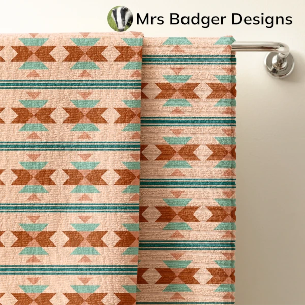 bedding aztec beige geometric design mrs badger designs