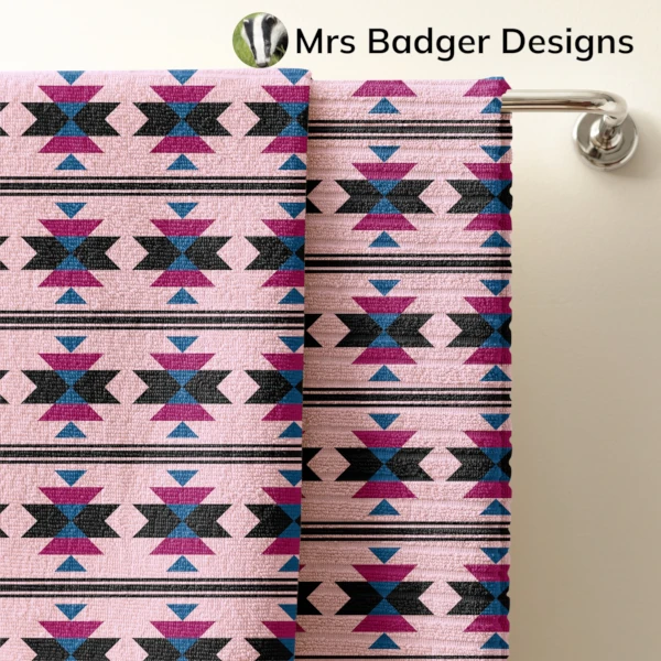 bedding aztec purple geometric design mrs badger designs