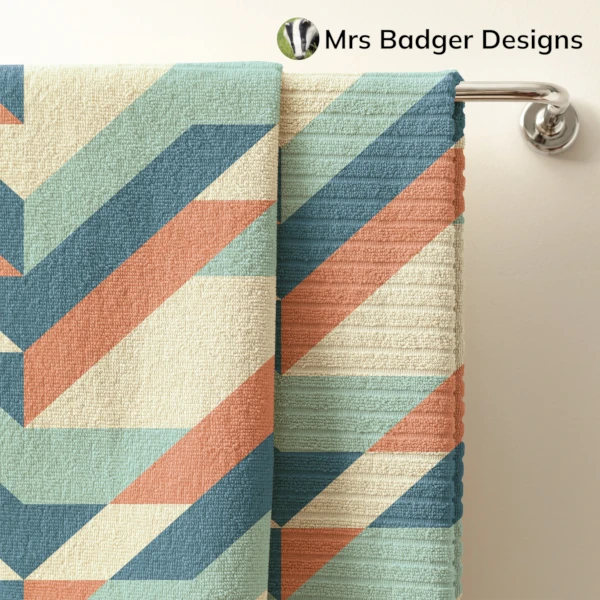 bedding geometric green brown earth mountains design mrs badger designs