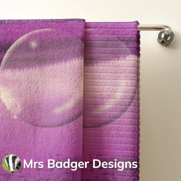 towel contemporary art crystal ball thailand purple 