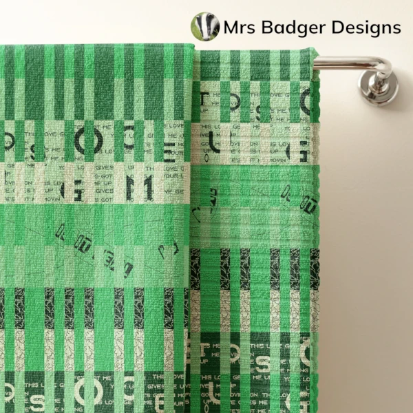 bedding green geometric design mrs badger designs