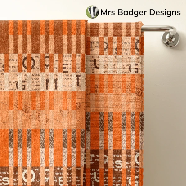 bedding orange geometric design mrs badger designs